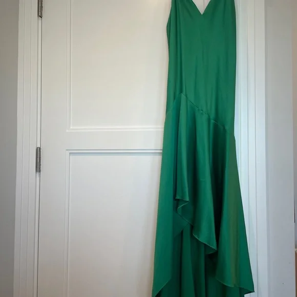 MILLY Kali High-Low Satin Dress size 0 - Picture 3 of 11